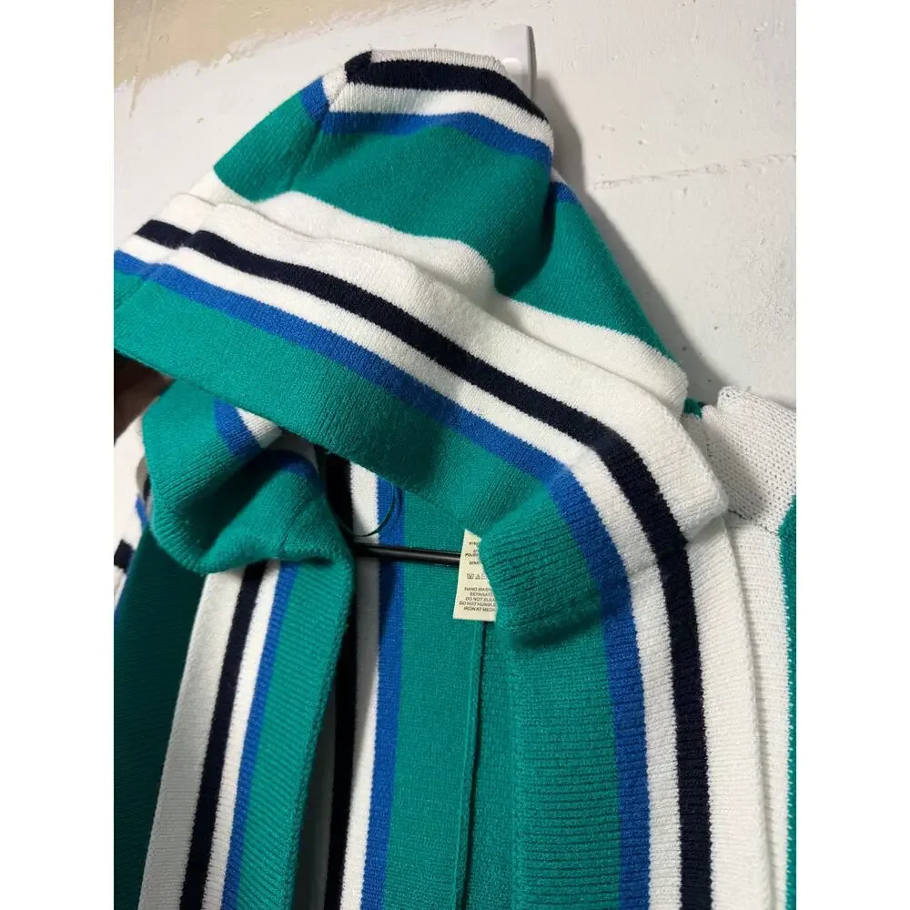 Free People All I Need Stripe Hooded Poncho One Size